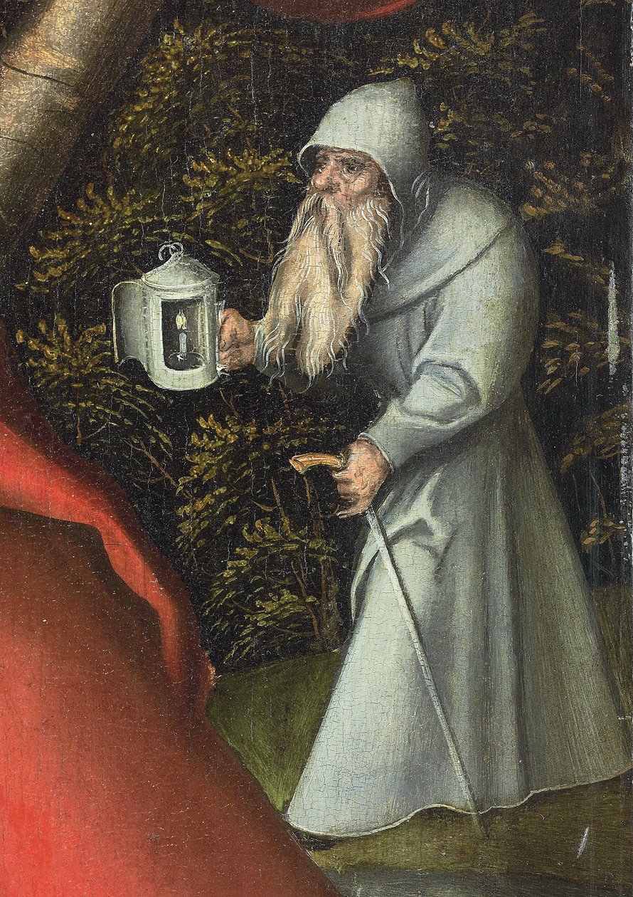 Svatý Kryštof nesoucí Ježíška (olej na panelu) od Lucas the Elder (workshop of) Cranach