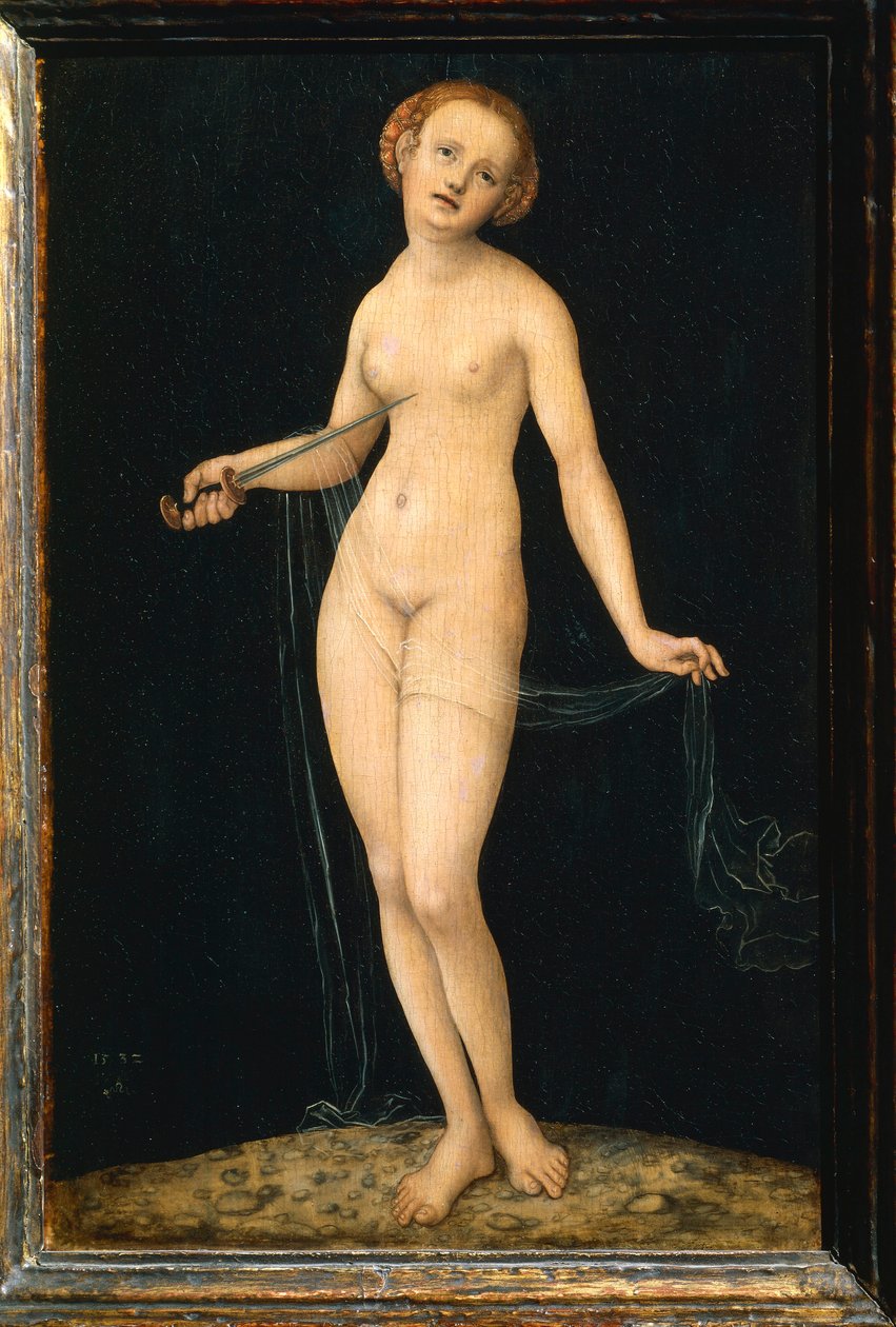 Rakousko, Vídeň, Malovaný obraz Lukrécie od Lucas the Elder Cranach