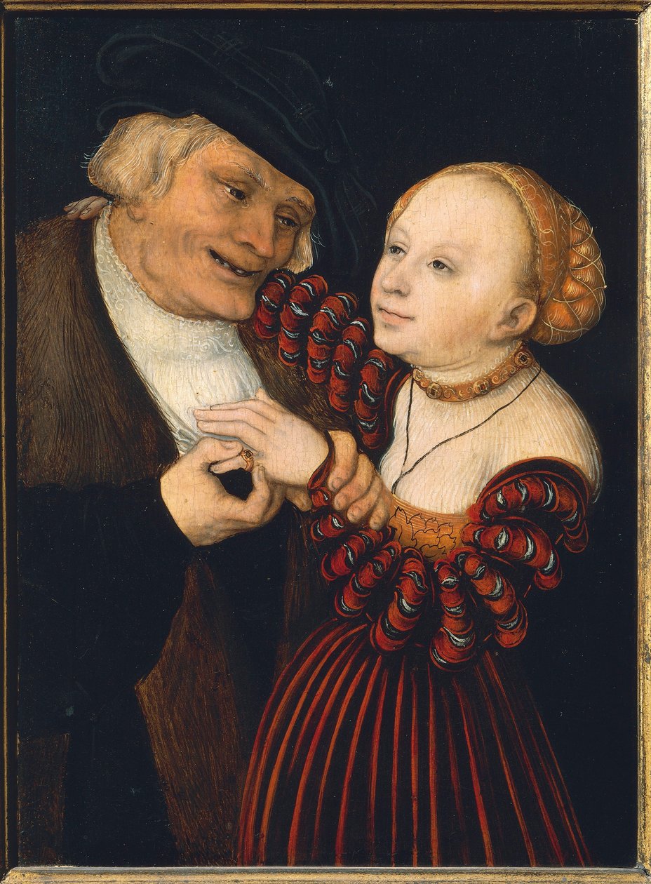 Rakousko, Vídeň, Stařec a mladá žena, kolem 1530 (olej na plátně) od Lucas the Elder Cranach