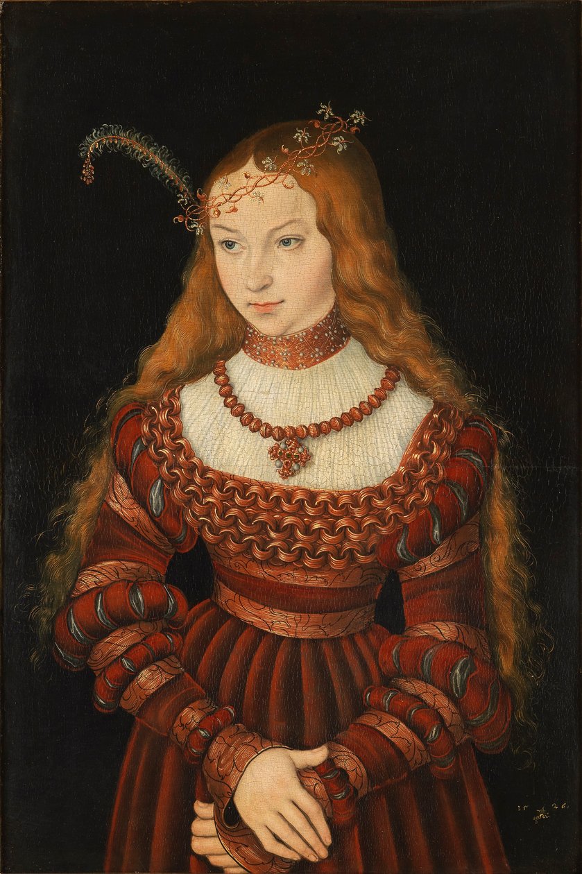 Zásnubní portrét Sybilly z Cleves od Lucas the Elder Cranach