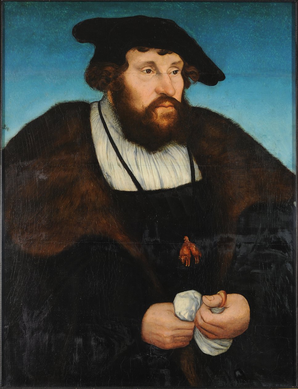Christian II de Danemark, Norvege et Suede - Portrét dánského krále Christiana II (1481-1559), Cranach, Lucas, starší (1472-1553). Olej na dřevě, cca 1523-1530. Rozměr: 54,6x41,5 cm. Muzeum výtvarných umění, Lipsko od Lucas the Elder Cranach
