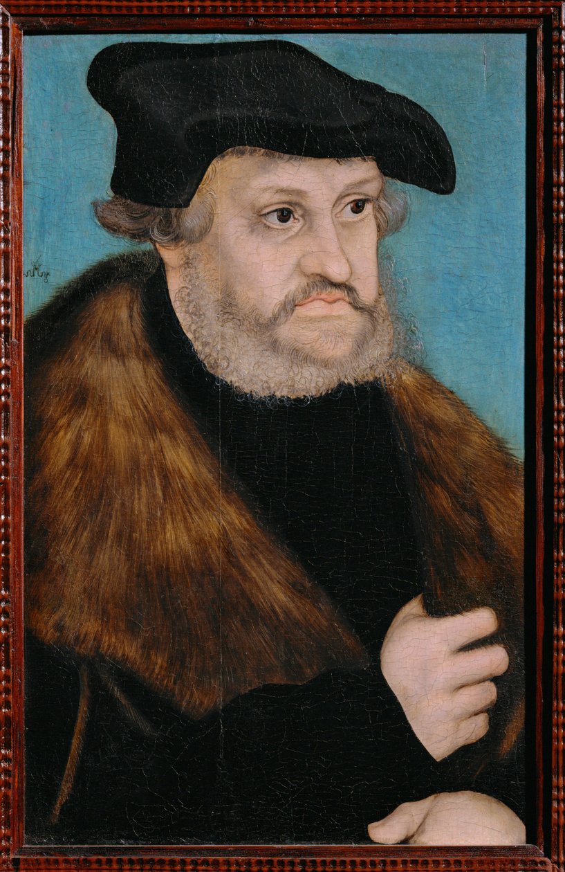 Kurfiřt Friedrich der Weise ... (malba na dřevě) od Lucas the Elder Cranach
