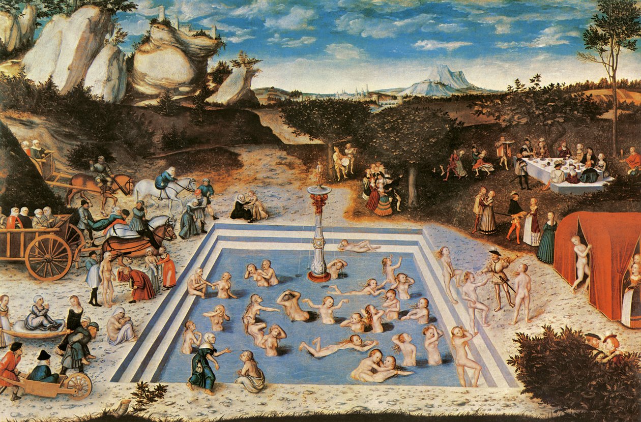 Fontána mládí (olej na plátně) od Lucas the Elder Cranach