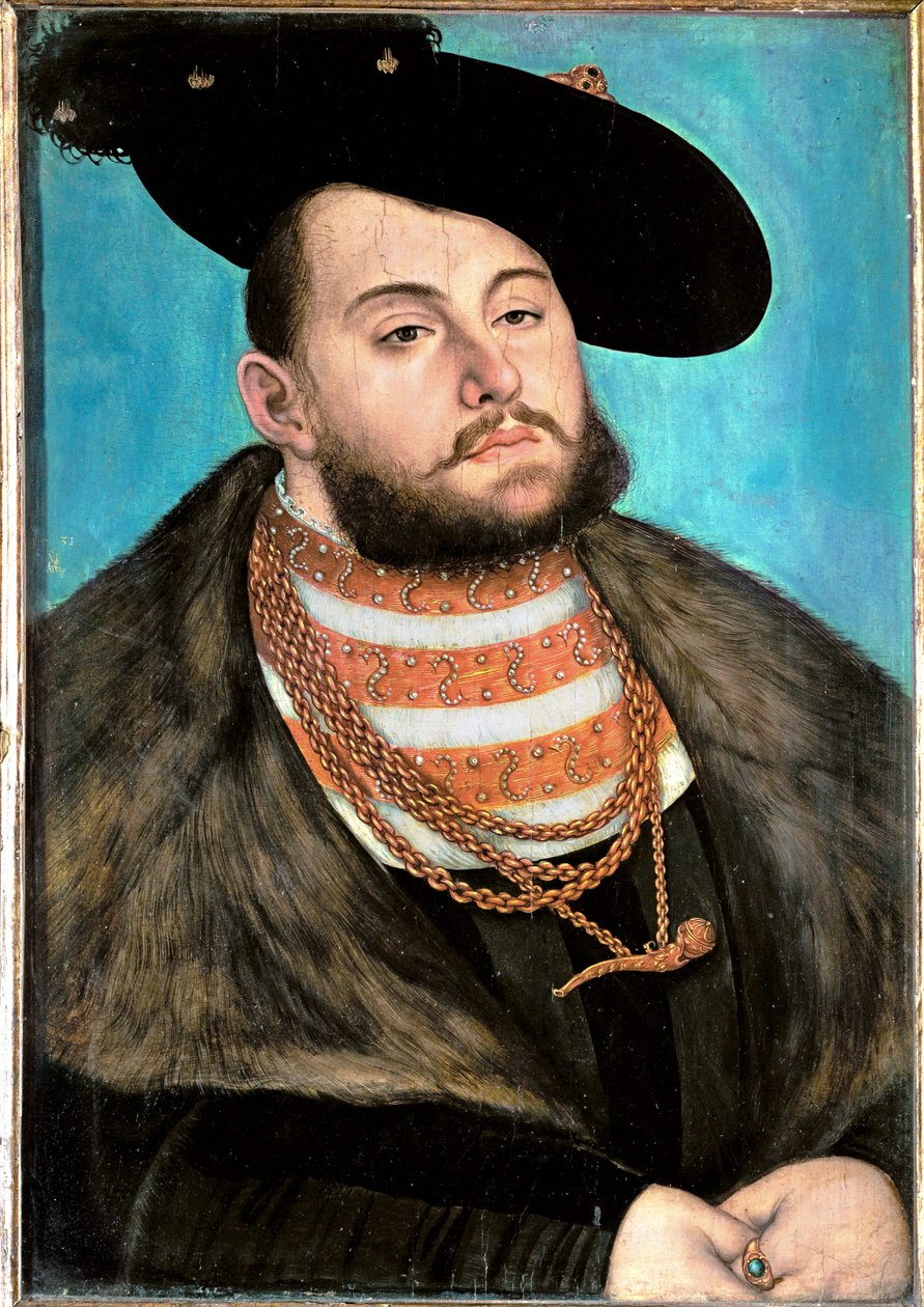 Johann Friedrich Nádherný kurfiřt saský ... od Lucas the Elder Cranach