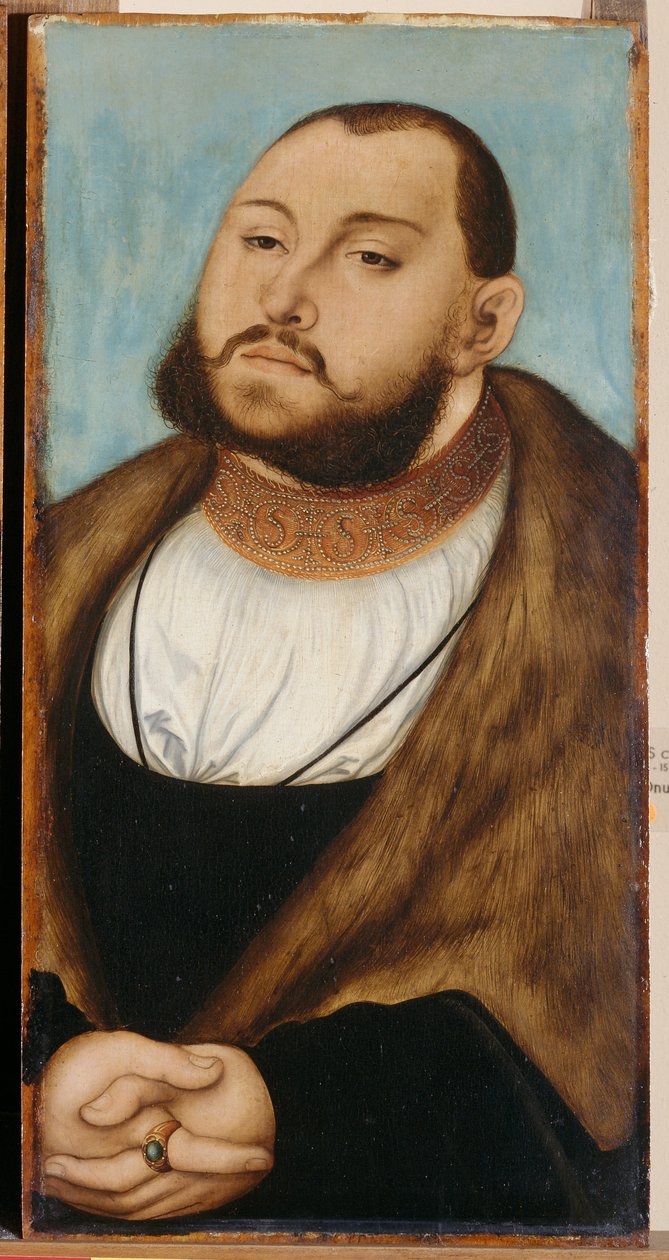 Jan Fridrich I., saský kurfiřt (1503-1554), Cranach, Lucas, starší (1472-1553). Olej na dřevě od Lucas the Elder Cranach