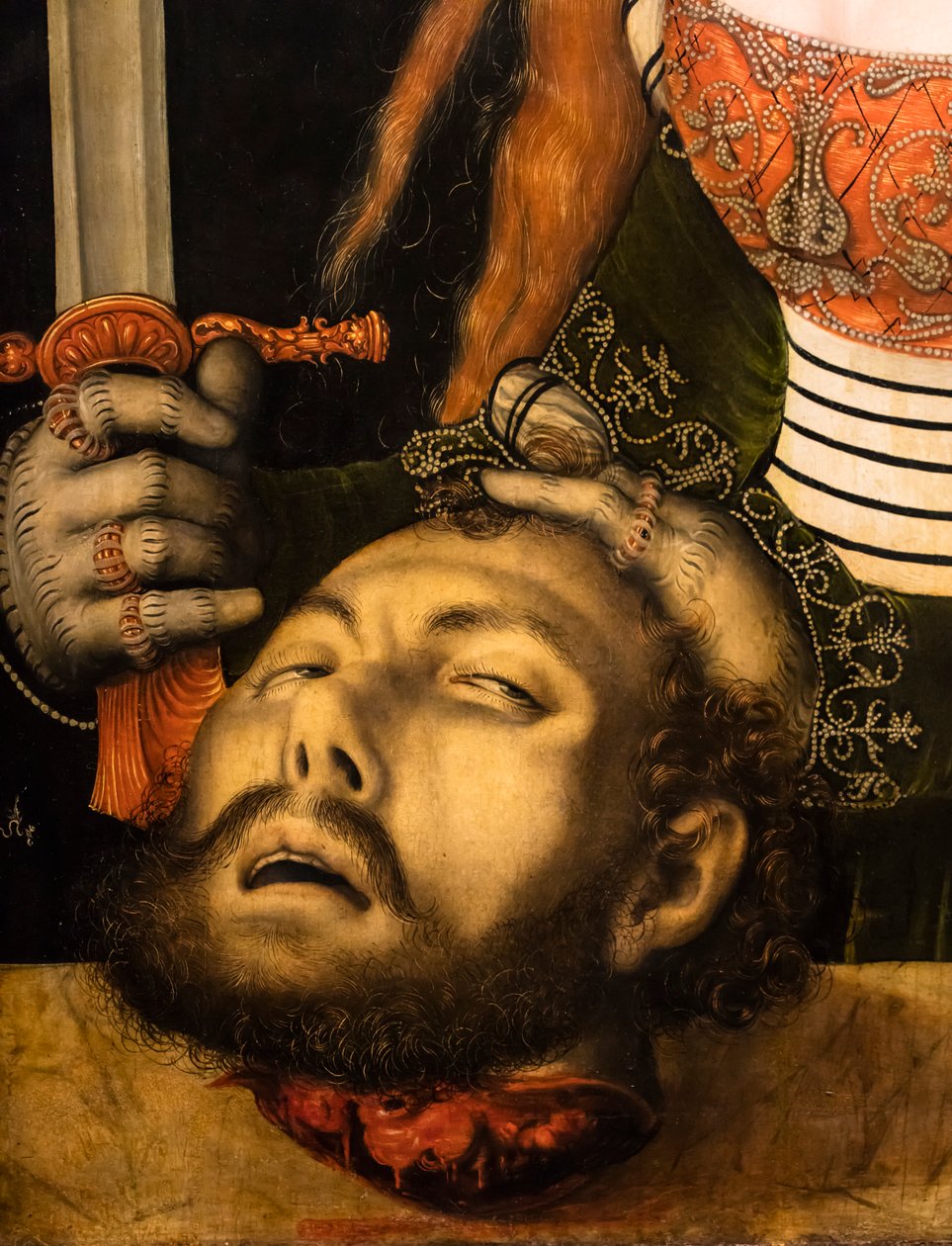 Judita s hlavou Holoferna, kolem roku 1530 (tempera a olej na dřevě (basso)) od Lucas the Elder Cranach