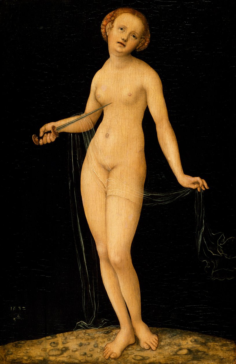 Lucretia, od Lucase Cranacha staršího (1472-1553) od Lucas the Elder Cranach