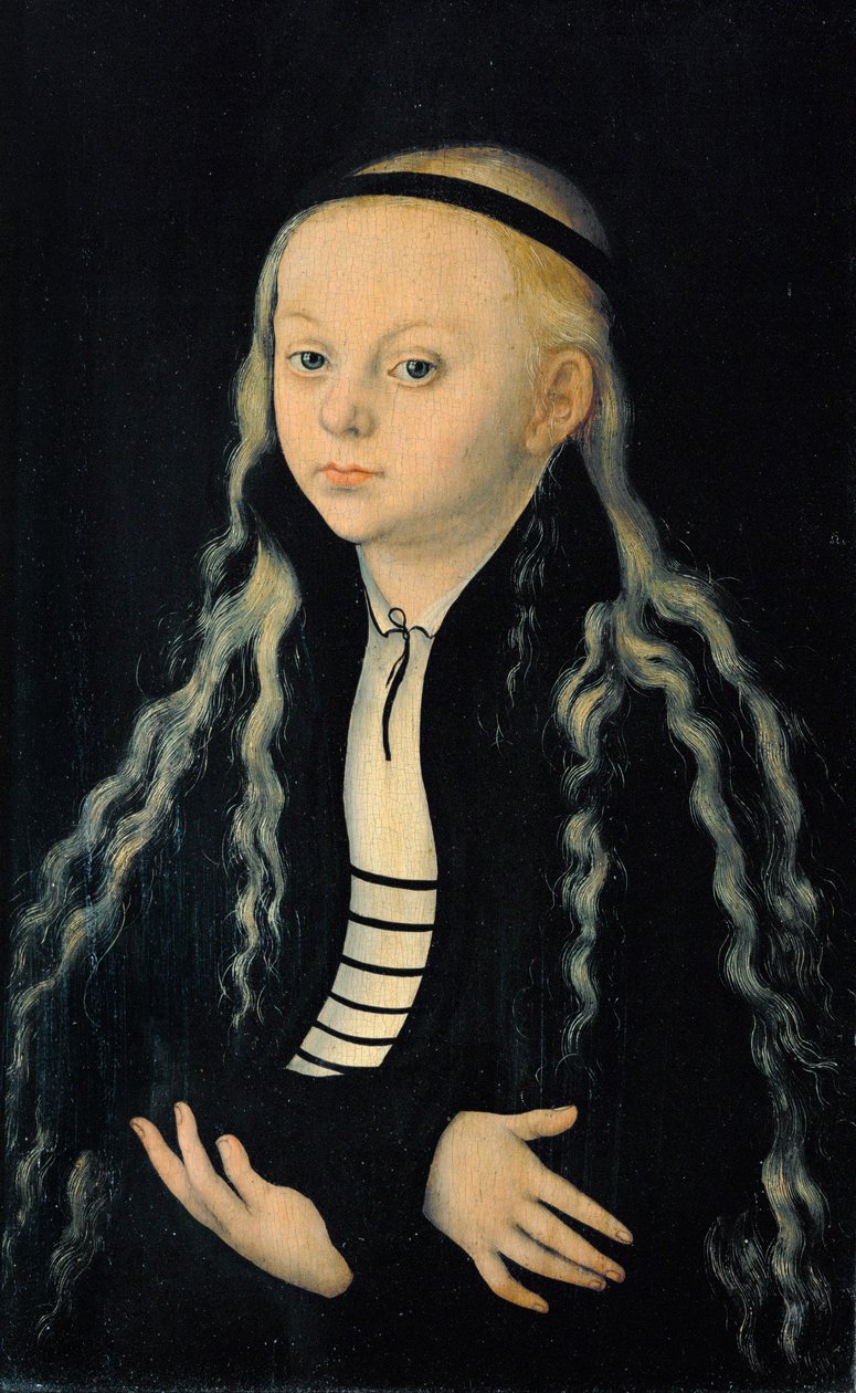 Magdalena Lutherová, dcera reformátora Martina Luthera ... od Lucas the Elder Cranach