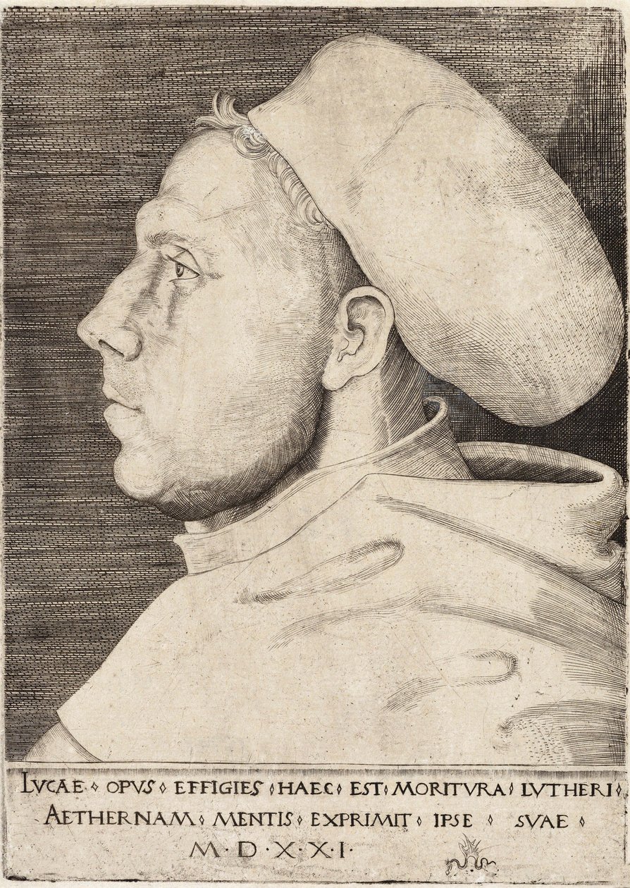 Martin Luther jako augustiniánský mnich od Lucase Cranacha staršího 1521 od Lucas the Elder Cranach