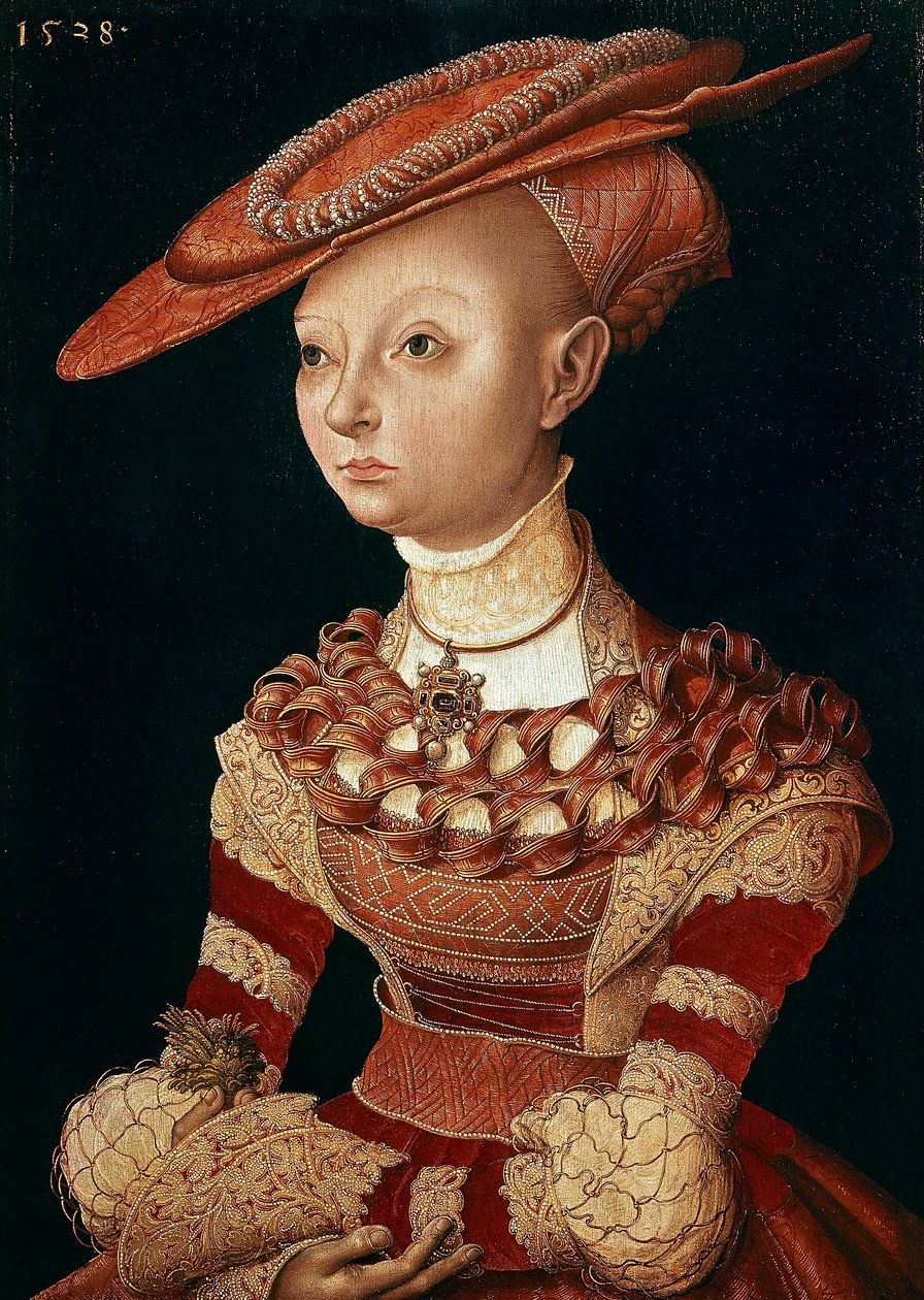 Portrét dámy od Lucas Cranach Elder (1472-1553) od Lucas the Elder Cranach