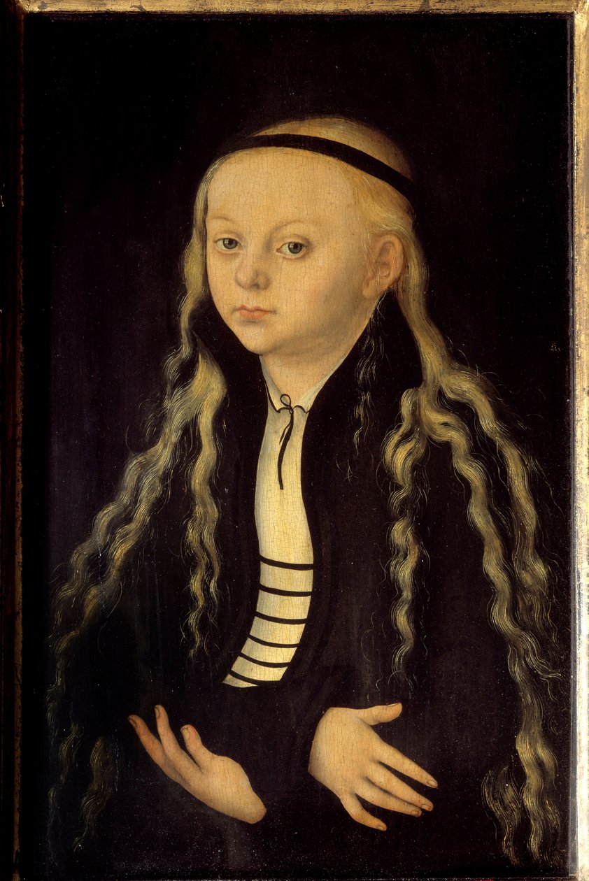 Portrét Magdaleny Lutherové (1529-1542), dcery Martina Luthera Obraz od Lucase Cranacha Starého (neboli staršího) od Lucas the Elder Cranach