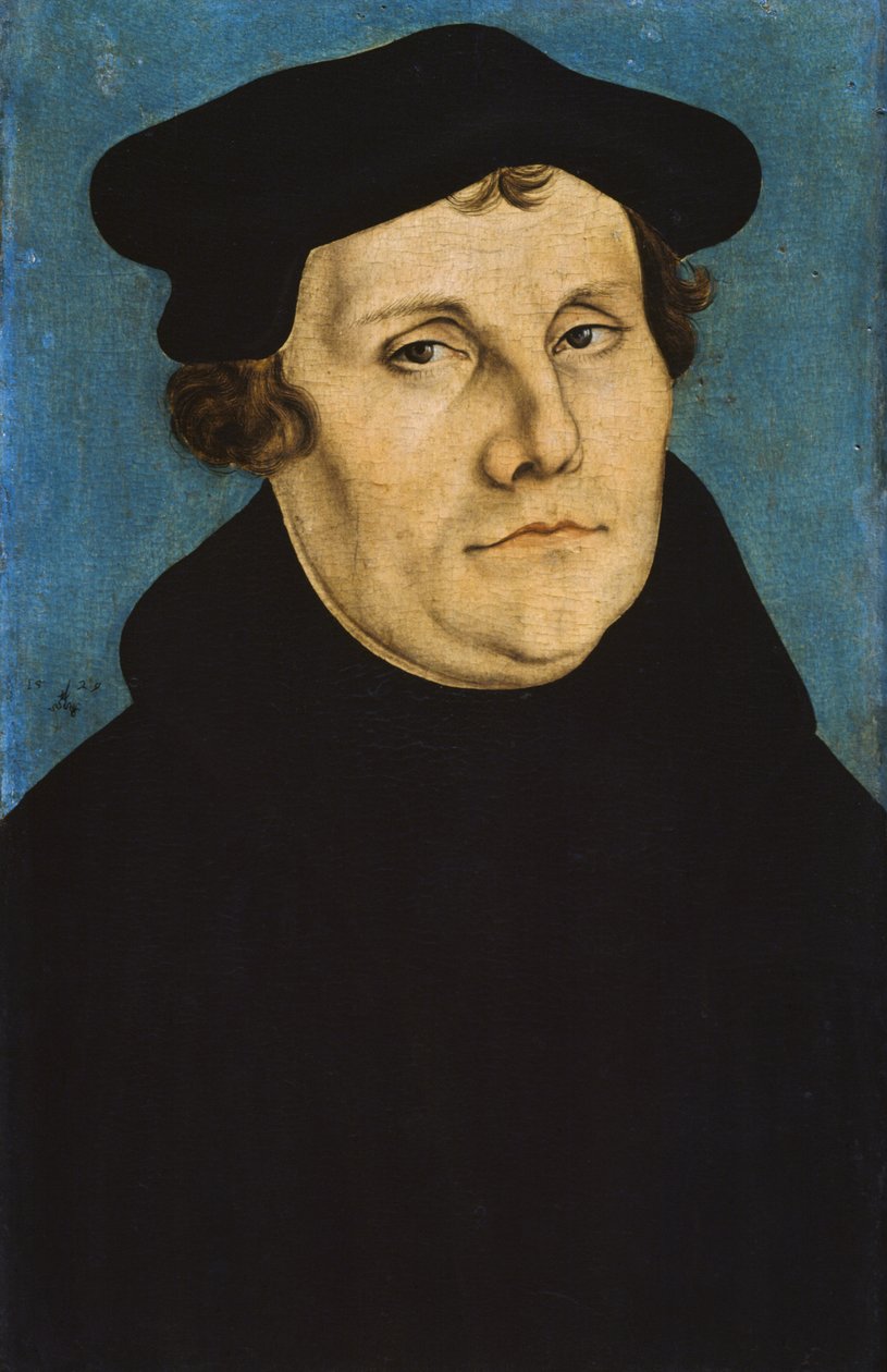 Portrét Martina Luthera (1483-1546), německého teologa od Lucas the Elder Cranach
