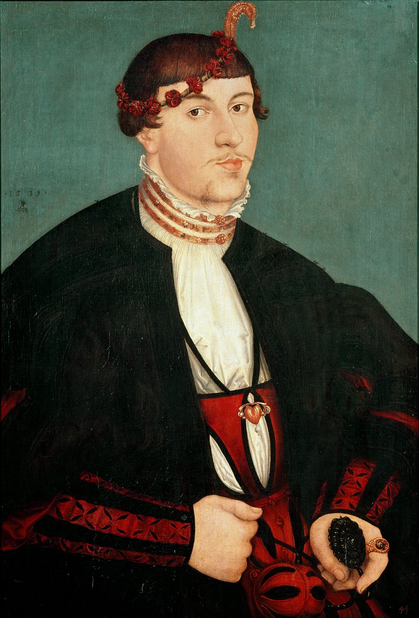 Portrét gentlemana řekl snoubenec Obraz Lucase Cranacha staršího (1472-1553) 1539 Sao Paulo, Muzeum umění od Lucas the Elder Cranach