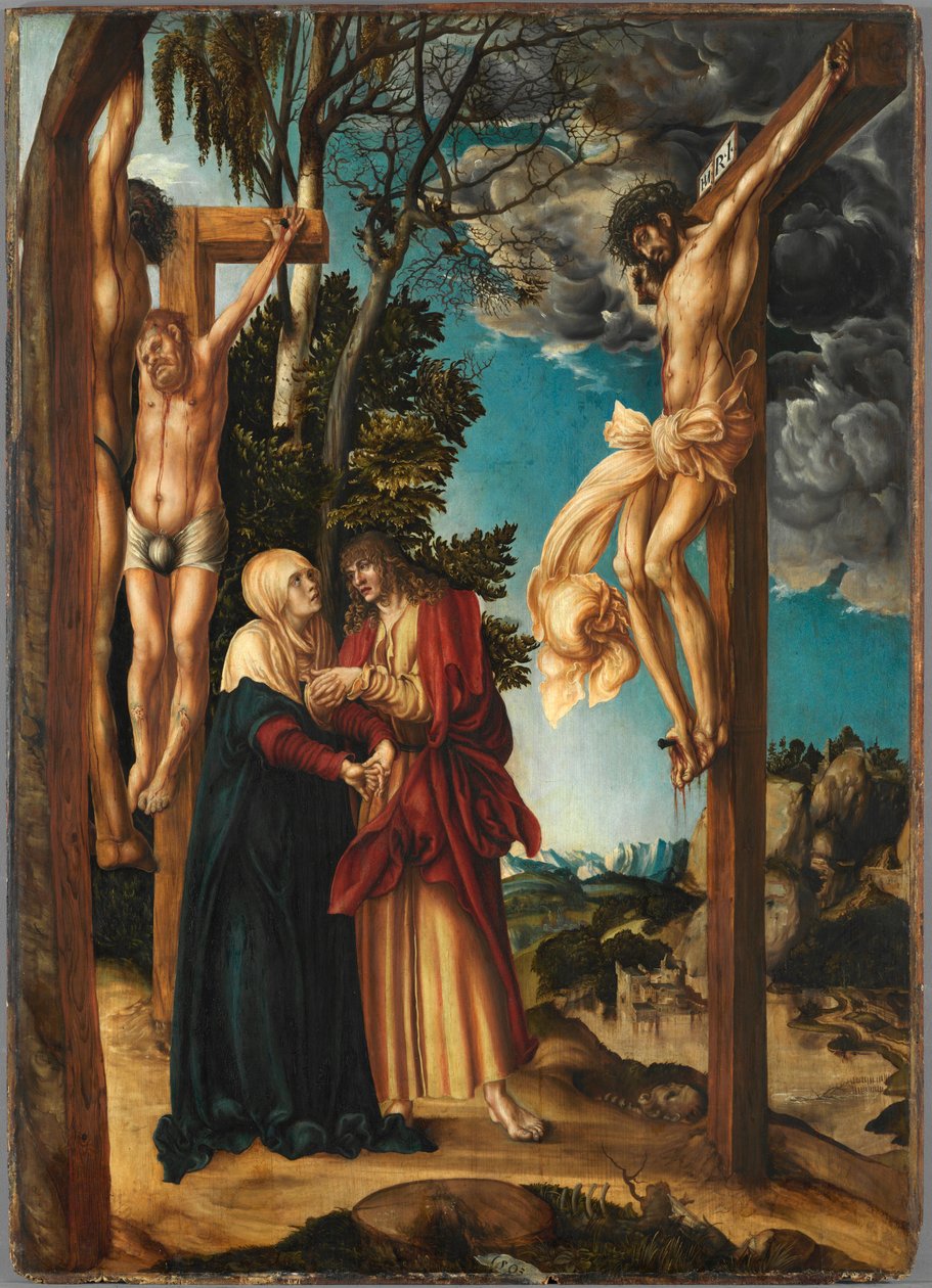 Ukřižování, Cranach, Lucas, starší (1472-1553). Olej na dřevě od Lucas the Elder Cranach