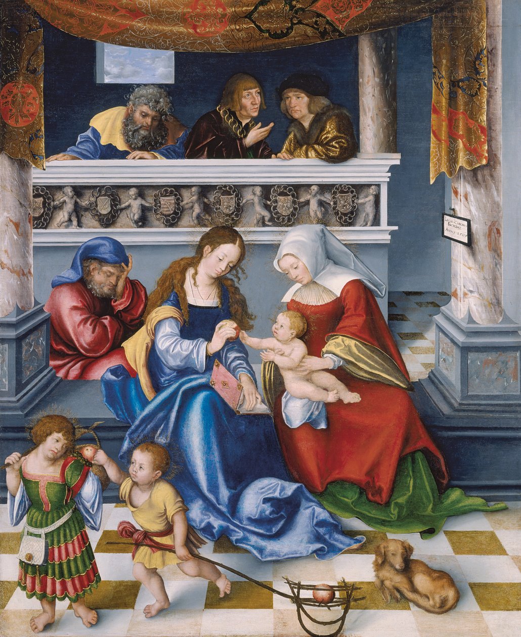 Centrální panel Svatého příbuzenství (tzv. Torgau Altarpiece). od Lucas the Elder Cranach