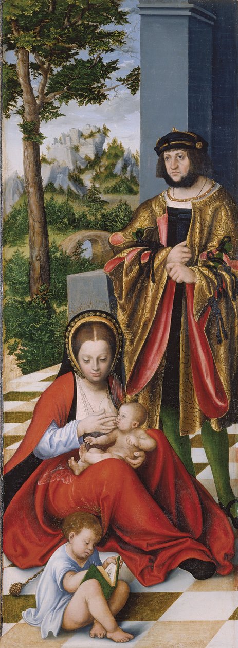 Levý panel Svaté příbuzenství (tzv. oltář Torgau). od Lucas the Elder Cranach