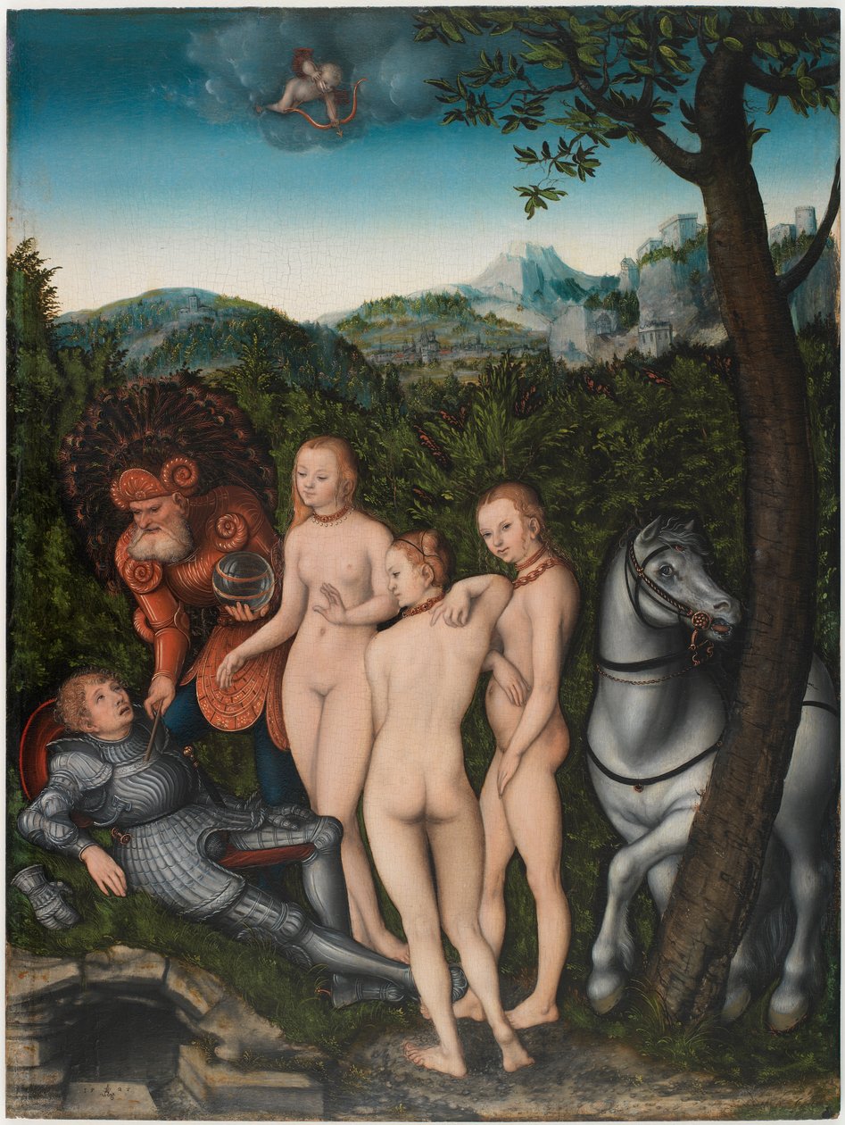 Soud v Paříži od Lucas the Elder Cranach