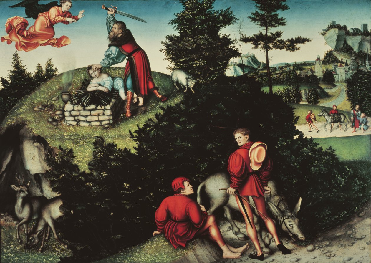 The Sacrifice of Isaac (olej na panelu) od Lucas the Elder Cranach