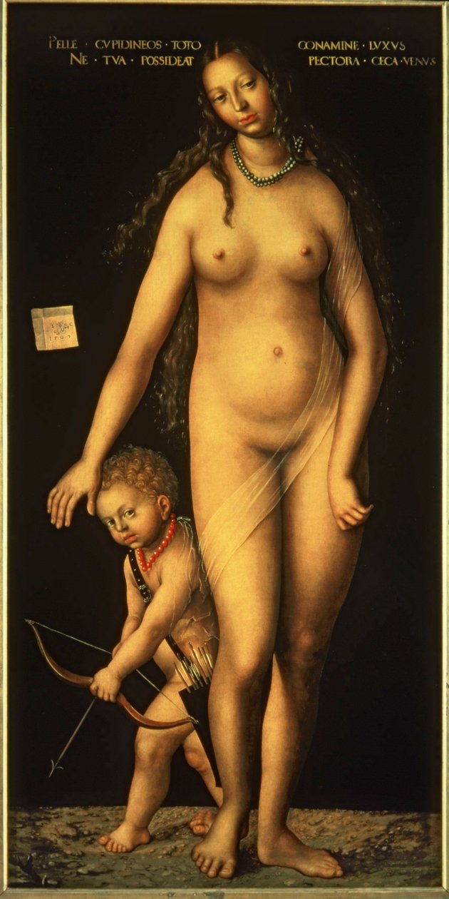 Venuše a Amor od Lucas the Elder Cranach