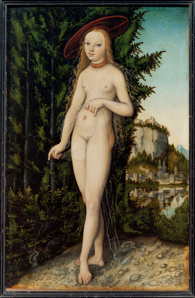 Venus debout dans un paysage - Venuše stojící v krajině ... od Lucas the Elder Cranach