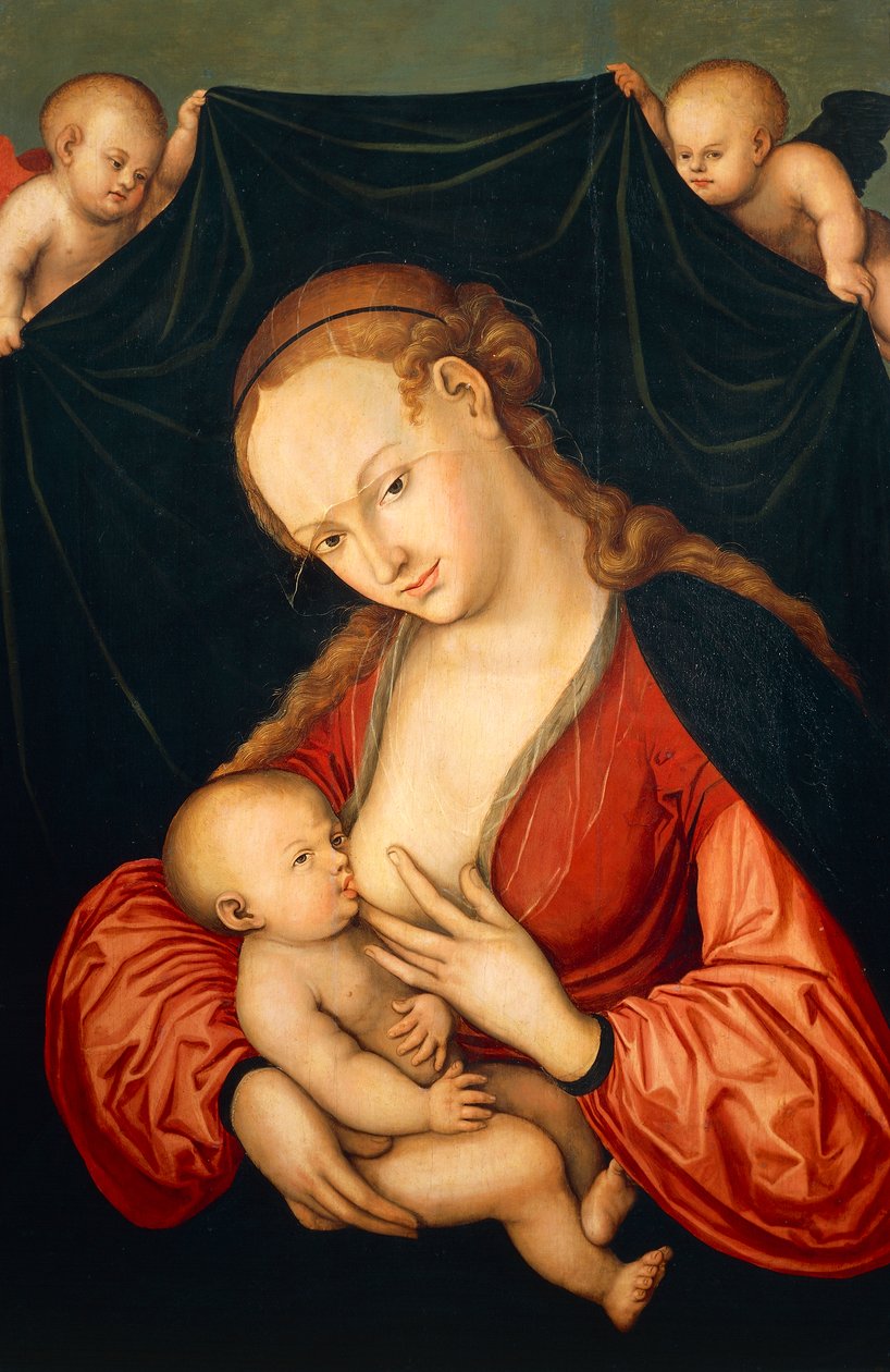 Panna Maria kojící Ježíška od Lucas the Elder Cranach