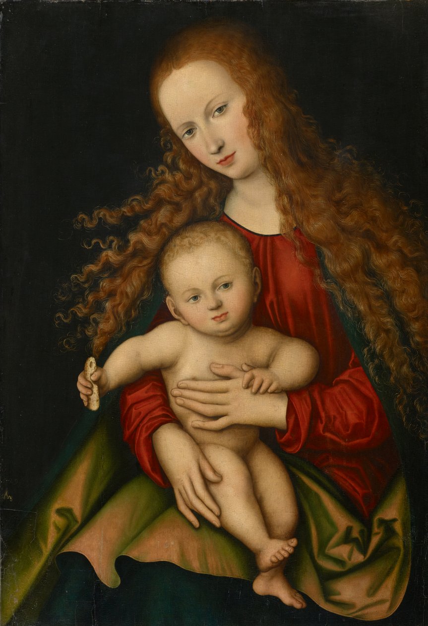Panna a dítě od Lucas the Elder Cranach