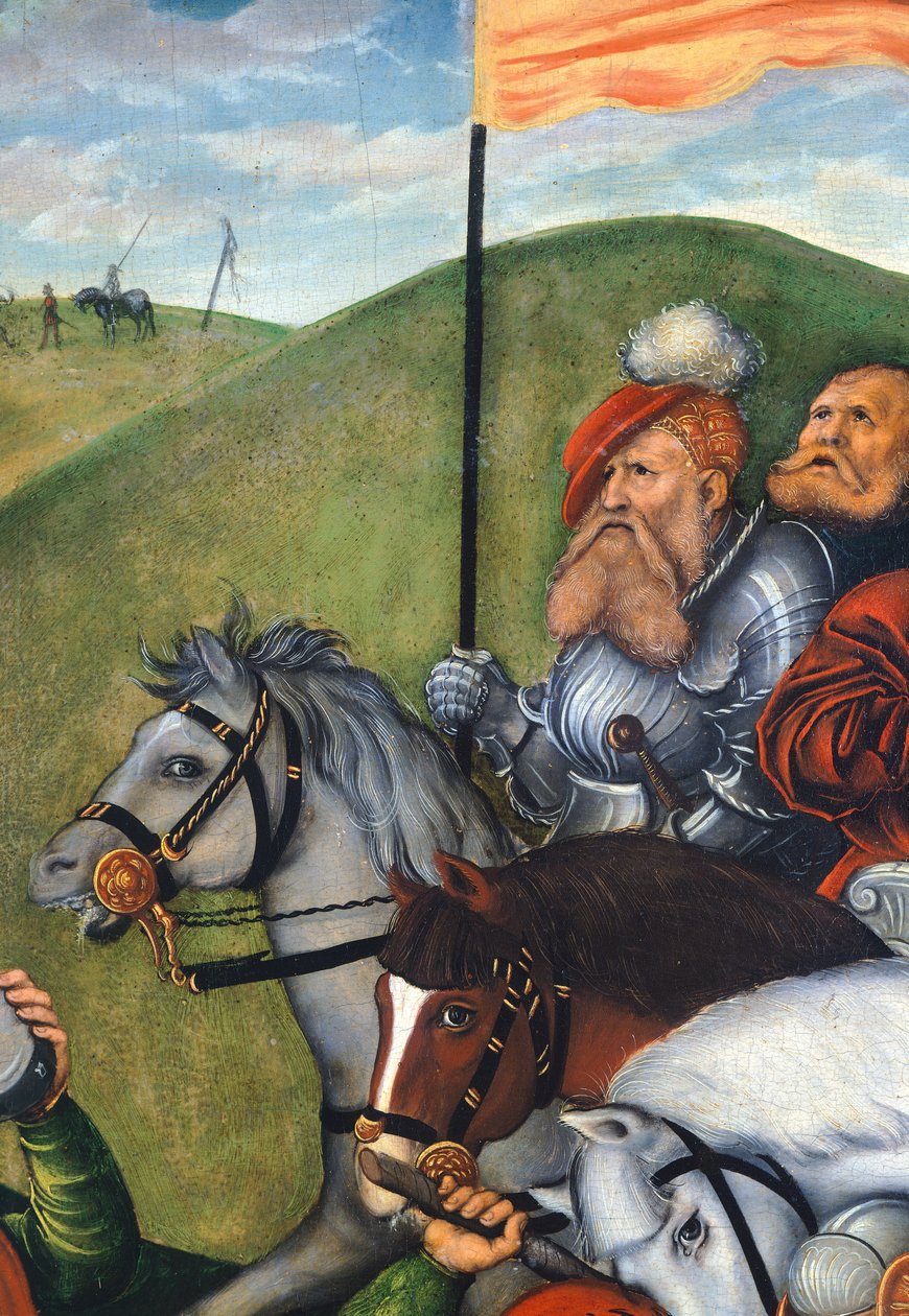 Cesta na Kalvárii od Lucase Cranacha staršího (1472-1553), Detail od Lucas the Elder Cranach