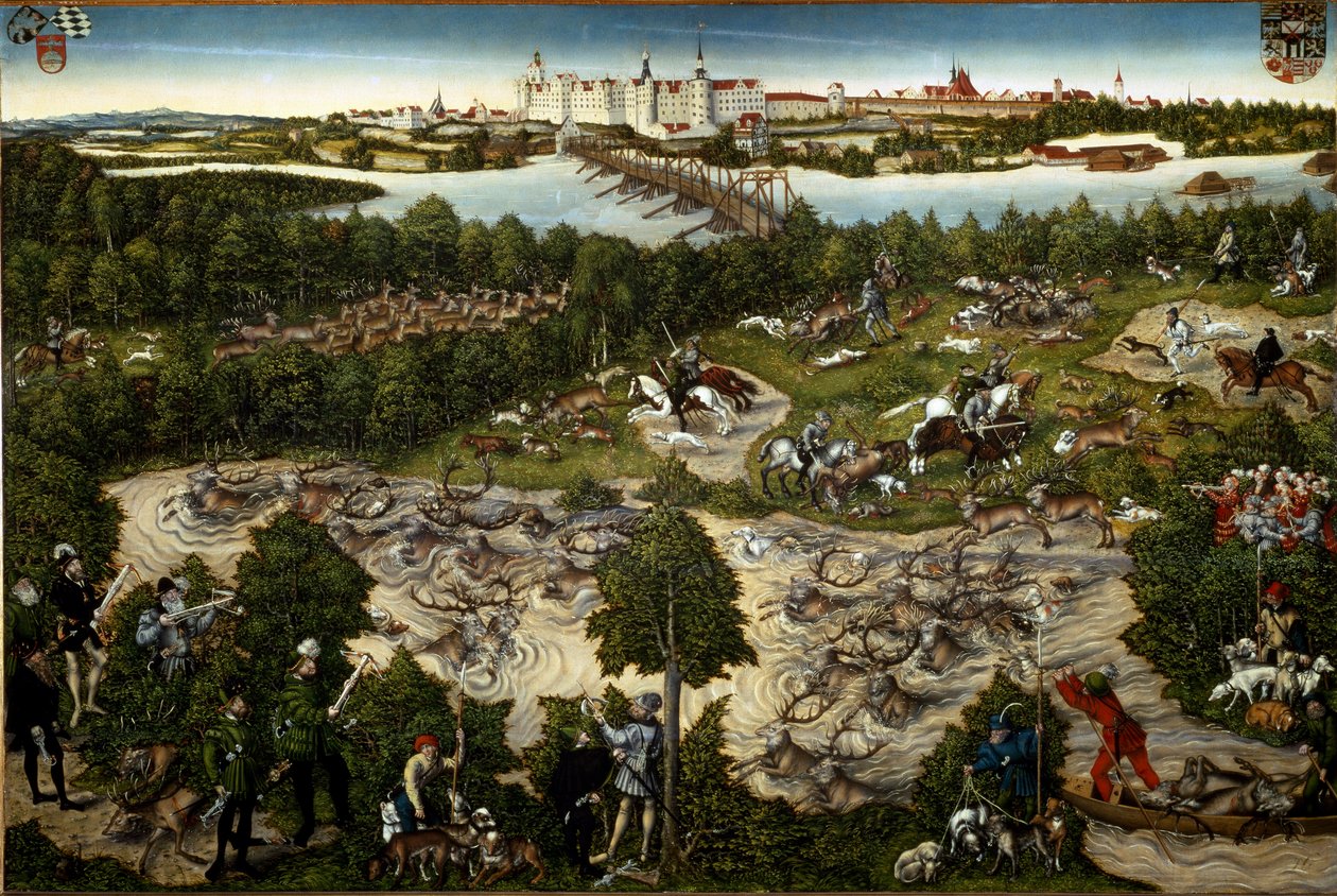 Hon na jelena voliče Johna Fredericka od Lucas the Younger Cranach