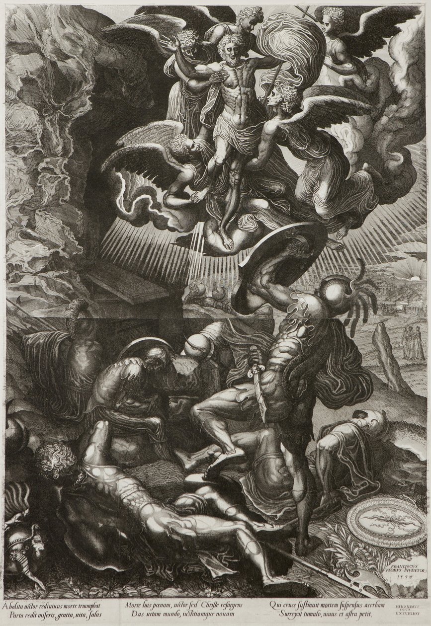 Vzkříšení Krista, 1557 od Lucas van Doetechum