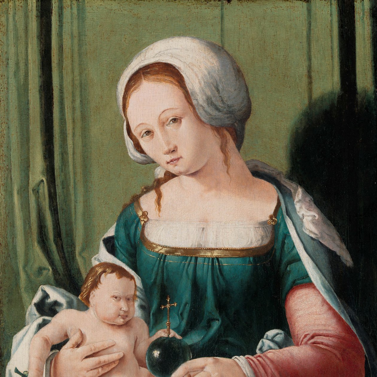 Panna a dítě Madonna a dítě od Lucas van Leyden (attributed to)