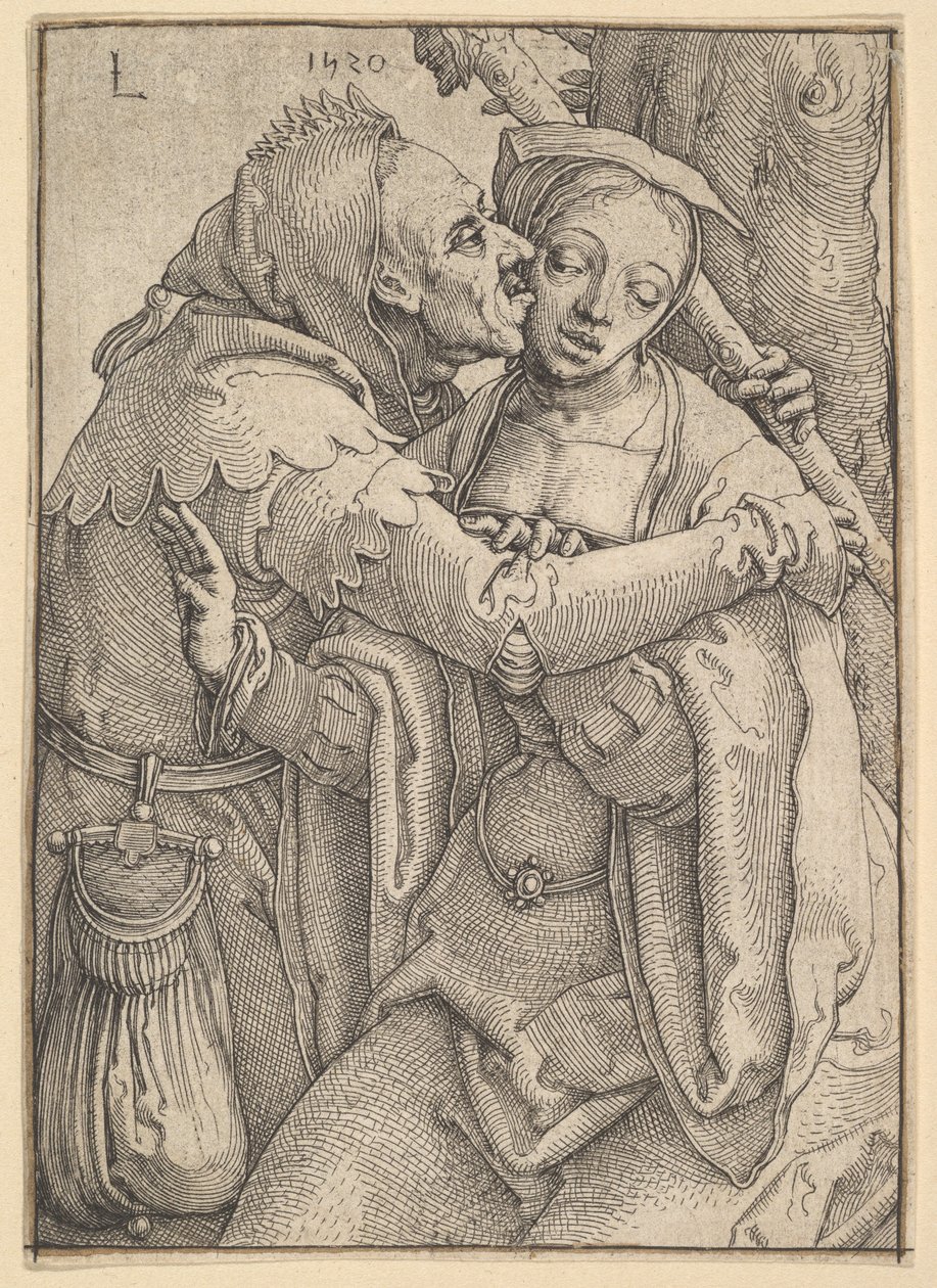 Blázen a žena, 1520. od Lucas van Leyden