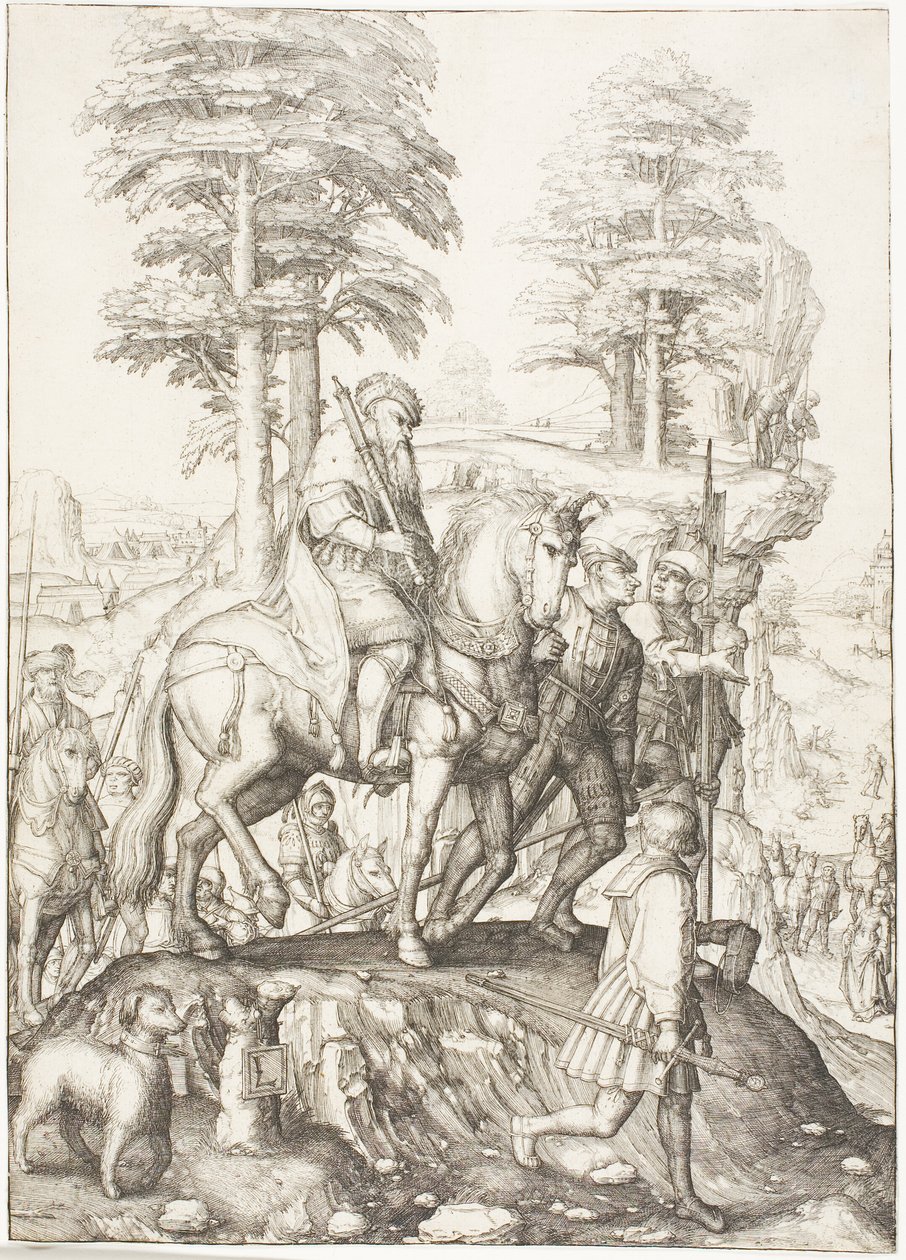 Abigail před Davidem od Lucas van Leyden