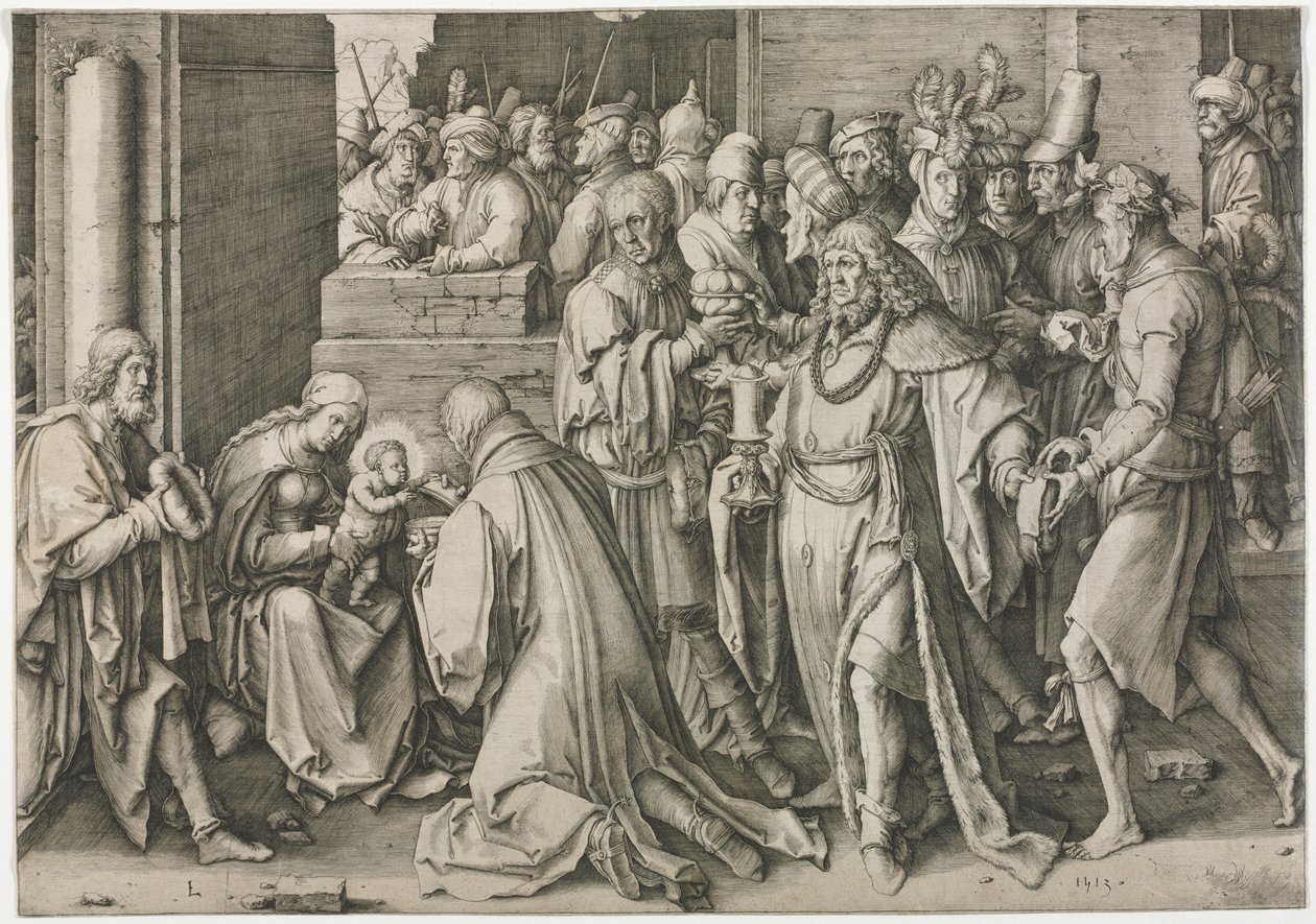 Klanění tří králů od Lucas van Leyden