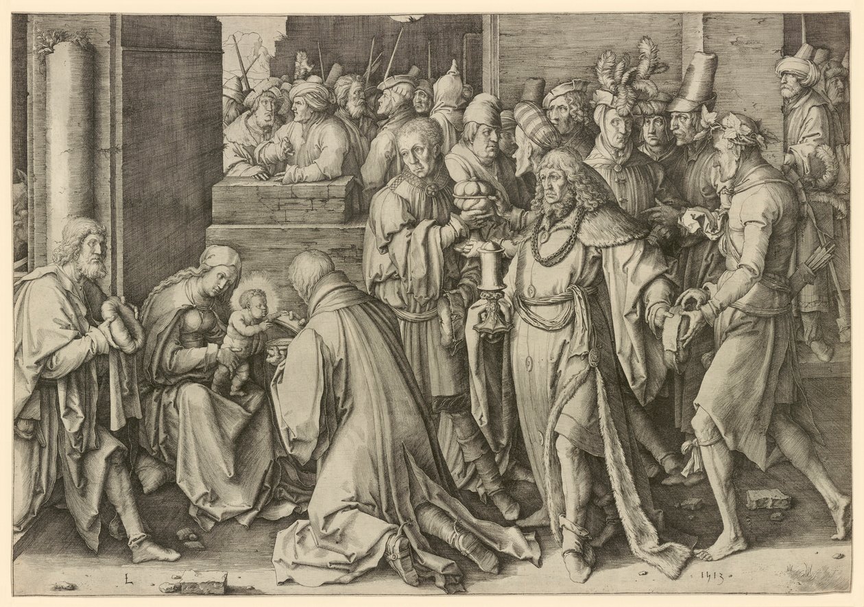 Klanění tří králů od Lucas van Leyden