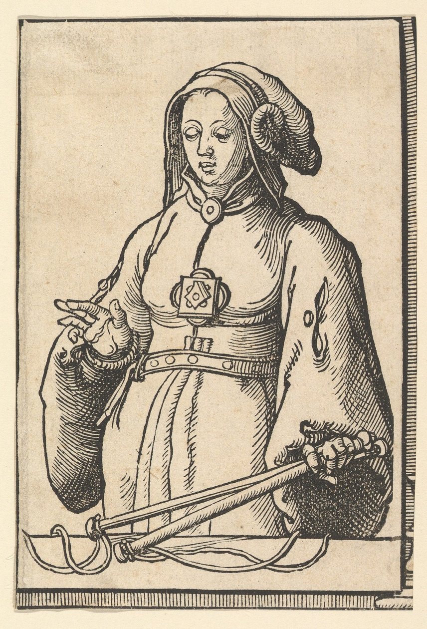 Agrippine Sibyla, ze série Sibyl, ca. 1530. od Lucas van Leyden
