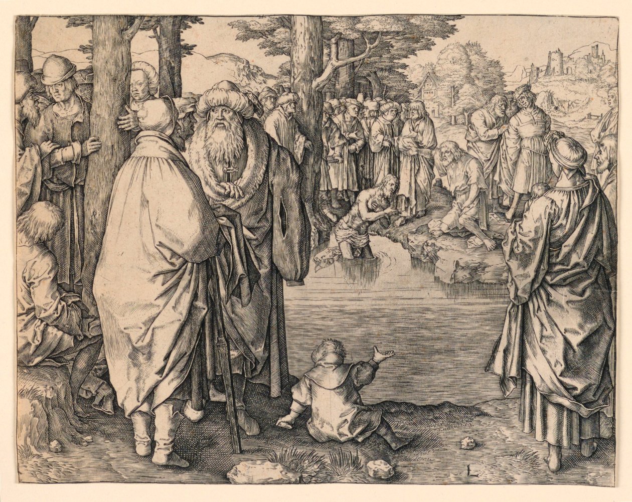 Křest Kristův od Lucas van Leyden
