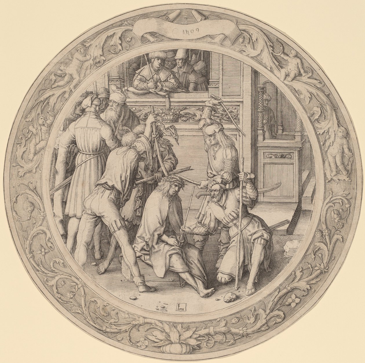 Kristus korunovaný trním od Lucas van Leyden