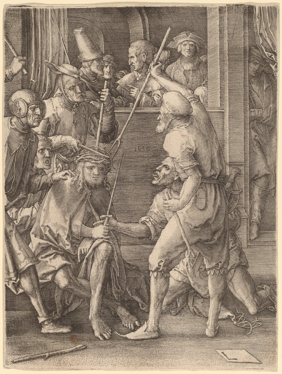 Kristus korunovaný trním od Lucas van Leyden
