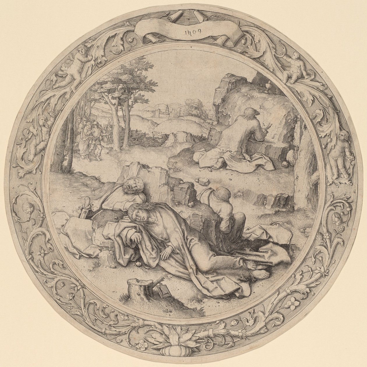 Kristus v Getsemanech (Agónie v zahradě) od Lucas van Leyden