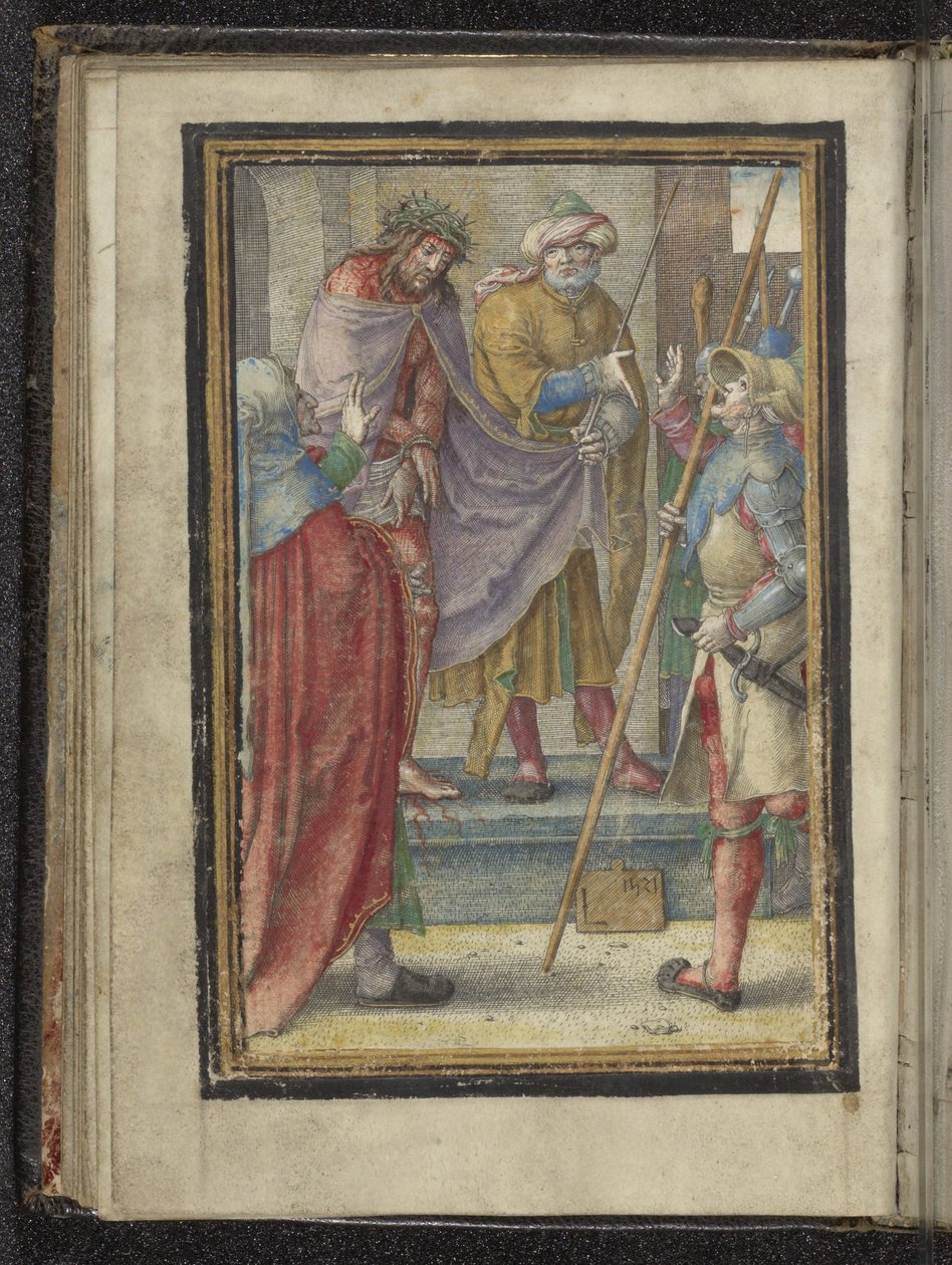 Kristus ukázaný lidem (Ecce Homo) Umučení Krista (název série) od Lucas van Leyden