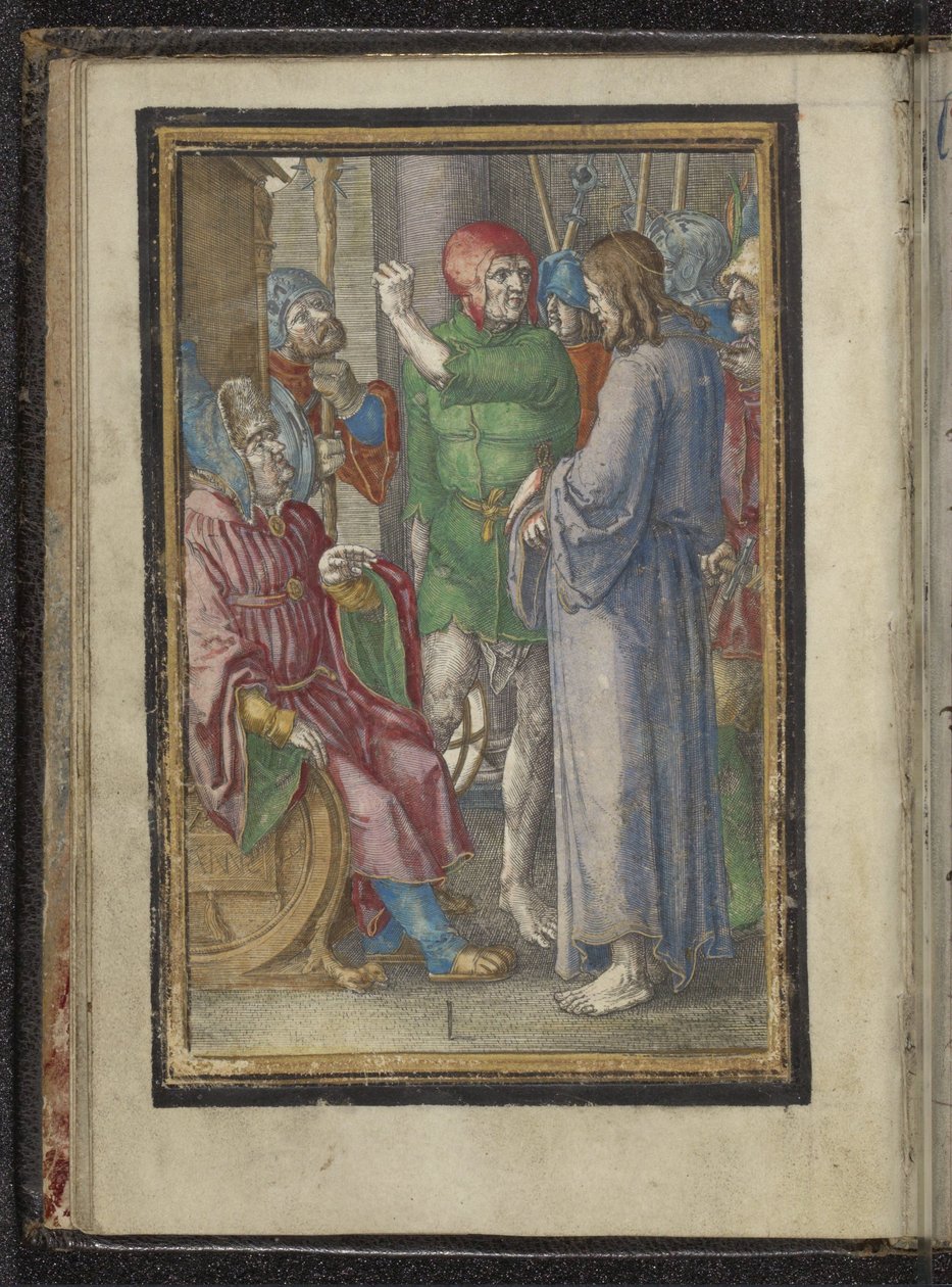 Kristus před Annášem Umučení Krista (název série) od Lucas van Leyden