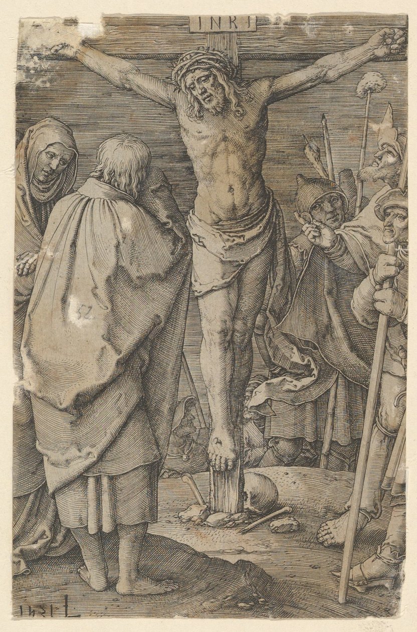 Ukřižování, ze série „Utrpení“ od Lucas van Leyden