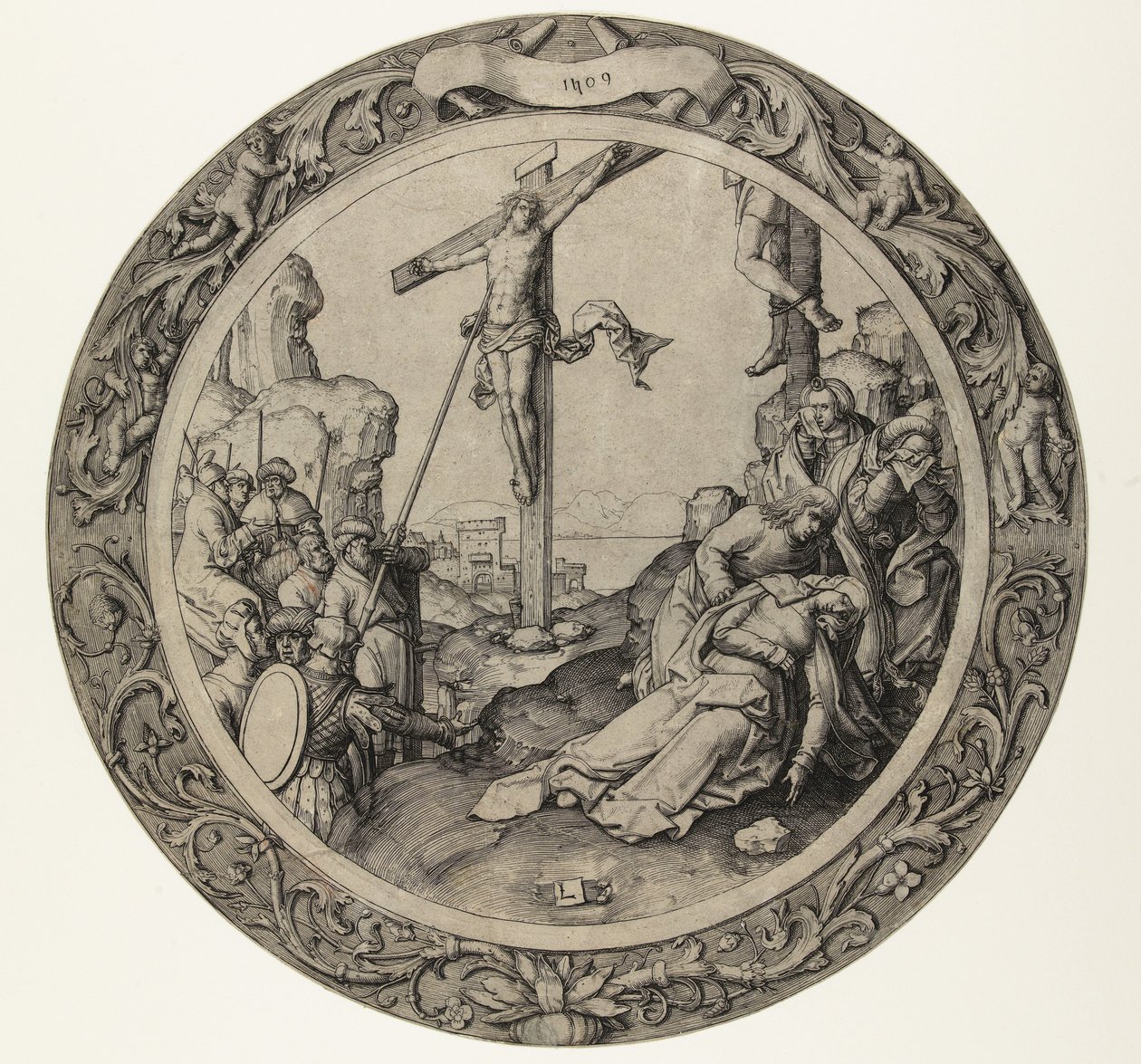 Ukřižování The Round Passion (název série) od Lucas van Leyden