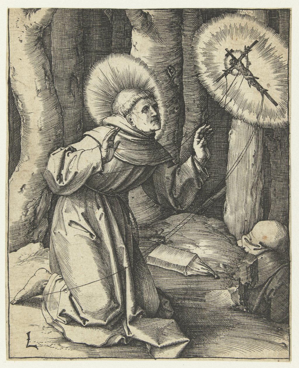 Stigmatizace svatého Františka od Lucas van Leyden