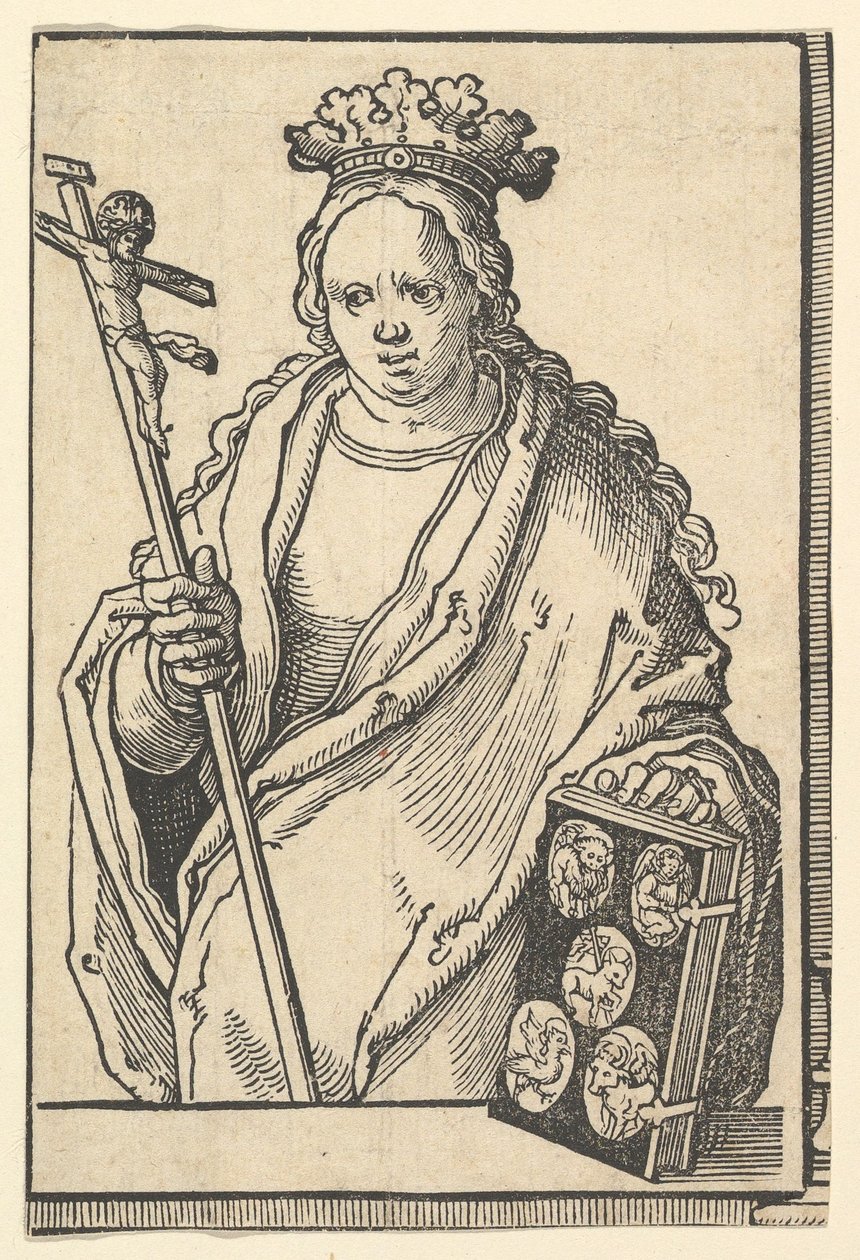 Ecclesia Christi Faith, ze série Sibyls, ca. 1530. od Lucas van Leyden