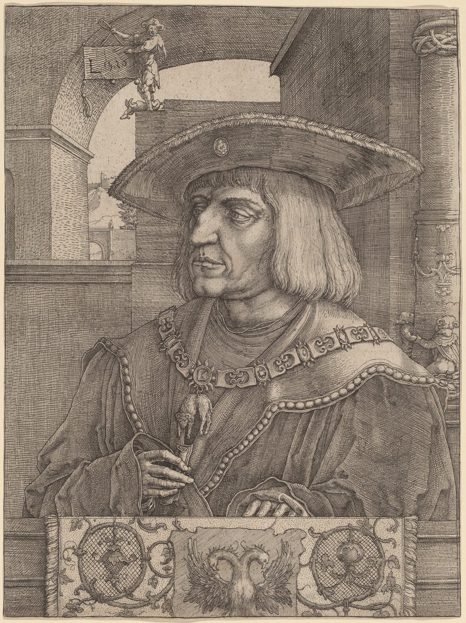 Císař Maxmilián I od Lucas van Leyden