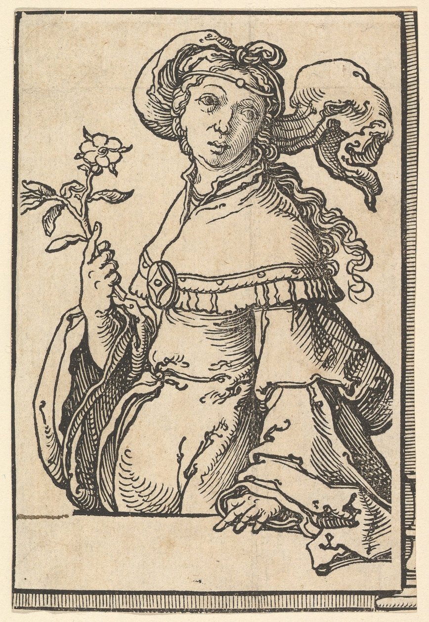 Erythrean Sibyla, ze série Sibyls, ca. 1530. od Lucas van Leyden
