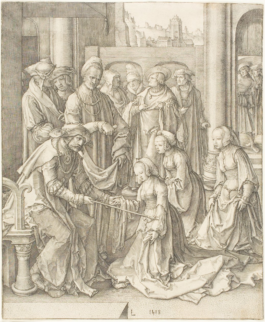 Ester před Ahasverem od Lucas van Leyden