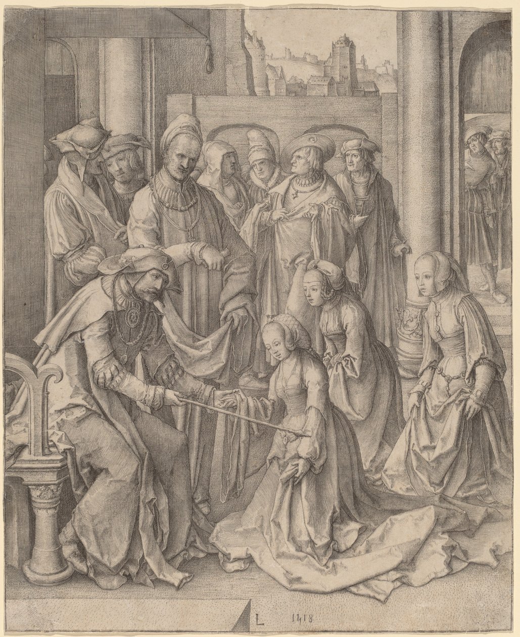 Ester před Ahasverem od Lucas van Leyden