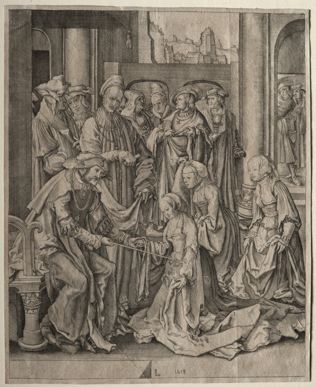Ester před Ahasverem od Lucas van Leyden